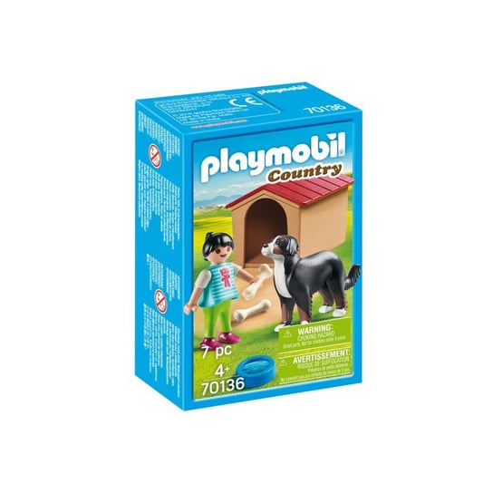 Playmobil, klocki Pies z budą, 70136 Playmobil