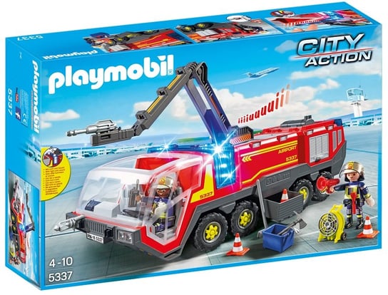 Playmobil, klocki Pojazd strażacki na lotnisku ze światłem, 5337 Playmobil