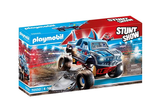 Playmobil, klocki Pokaz kaskaderski Monster Truck Rekin, 70550 Playmobil