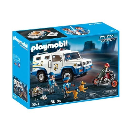 Playmobil, klocki Transporter pieniędzy, 9371 Playmobil