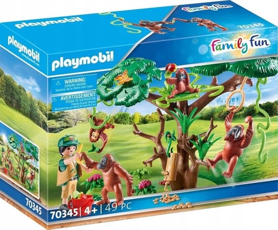 Playmobil, klocki Zoo Orangutany Małpy Safari Afryka, 70345 Playmobil
