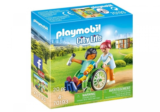 PLAYMOBIL, Pacjent na wózku inwalidzkim, 70193 Playmobil