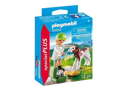 Playmobil, Pani Weterynarz Z Cielaczkiem 70252 4+ Playmobil Playmobil