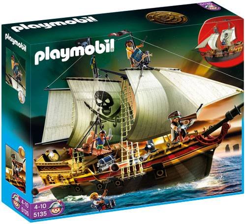 Playmobil Piraci, klocki Żaglowiec piracki, zestaw, 5135 Playmobil