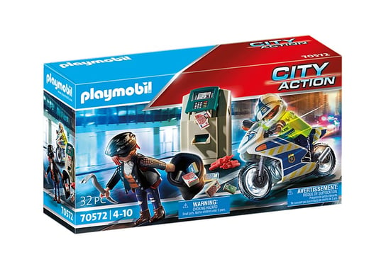 PLAYMOBIL, Policyjny motor: Pościg za przestępcą, 70572 Playmobil