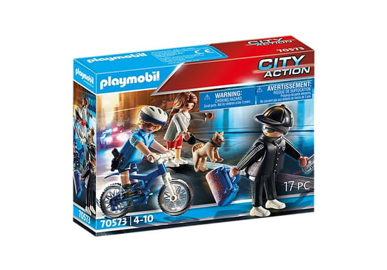 Playmobil, Policyjny Rower Pościg Za Kieszonkowcem 70573 4+ Playmobil Playmobil