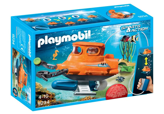 Playmobil Sports & Action, klocki Łódź podwodna z silnikiem podwodnym, 9234 Playmobil