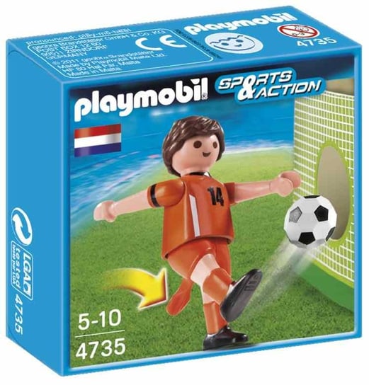 Playmobil Sports & Action, klocki Piłkarz reprezentacji Holandii, 4735 Playmobil