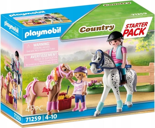 PLAYMOBIL, Starter Pack Pielęgnacja koni, 71259 Playmobil