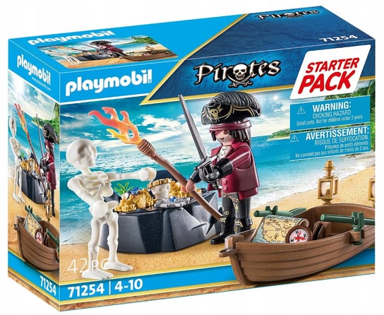 PLAYMOBIL, Starter Pack Pirat z łodzią, 71254 Playmobil