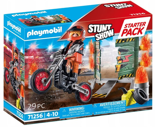 PLAYMOBIL, Starter Pack Pokaz kaskaderski ze ścianą ognia, 71256 Playmobil
