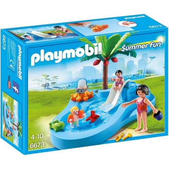 Playmobil Summer Fun, Basen dla dzieci ze zjeżdżalnią, 6673 Playmobil