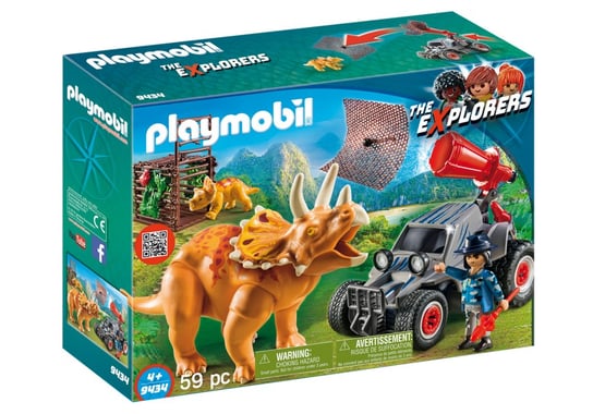 Playmobil The Explorers, klocki Samochód terenowy z działającą wyrzutnią sieci, 9434 Playmobil