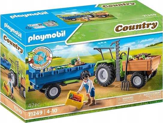 PLAYMOBIL, Traktor z przyczepą, 71249 Playmobil