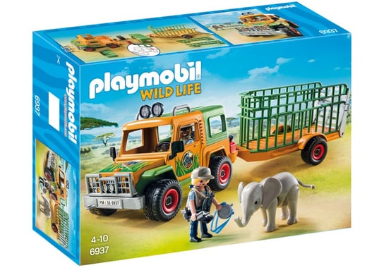 Playmobil Wild Life, Terenówka rangera z przyczepą Playmobil