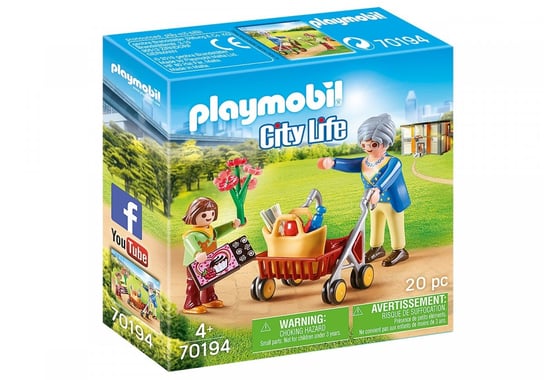 Playmobil, zestaw figurek Babcia z chodzikiem, 70194 Playmobil