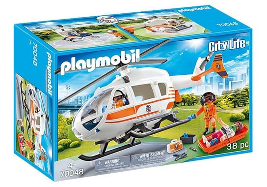 Playmobil, zestaw figurek Helikopter ratowniczy Playmobil
