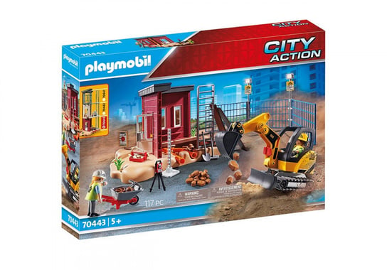 Playmobil, zestaw figurek Mała koparka z elementem konstrukcyjnym Playmobil