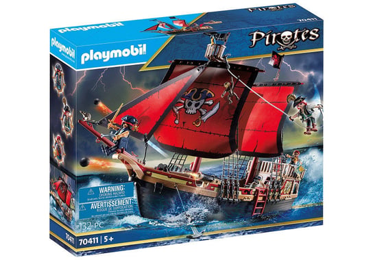 Playmobil, zestaw figurek Statek bojowy trupiej czaszki Playmobil