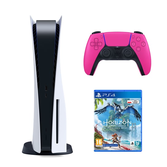 PlayStation 5 + Gra PS4 Horizon Forbidded West + DualSense Pink Sony Interactive Entertainment