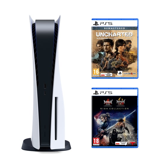 PlayStation 5 + Gra PS5 Uncharted Kol. D.Z + Gra PS5 NIOH Coll. + DualSense Sony Interactive Entertainment
