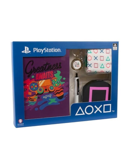 Playstation oficjalny zestaw prezentowy: 4 podkładki silikonowe,notatnik A5, długopis,skarpetki,brelok MaxiProfi
