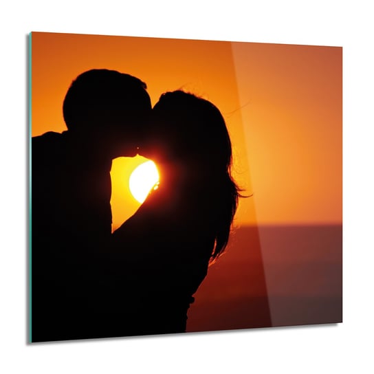 Plaża pocałunek kwadrat foto szklane 60x60 cm ArtPrintCave