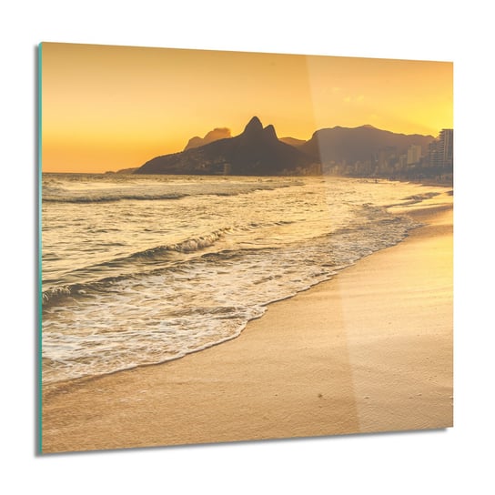 Plaża Rio fale foto szklane ścienne 60x60 cm ArtPrintCave