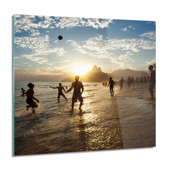 Plaża znajomi sport do kuchni foto szklane, 60x60 cm ArtPrintCave