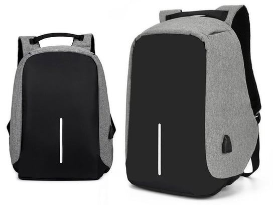 Plecak antykradzieżowy sportowy Alogy na laptopa z portem USB Szaro-czarny Alogy