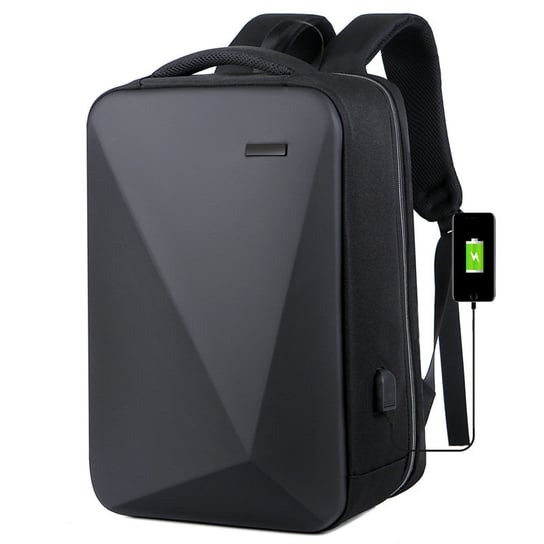 Plecak Biznesowy Laconi Ze Skorupą na Laptop Antykradzieżowy Czarny One Size Inna marka