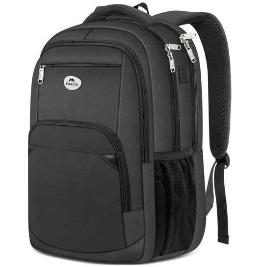 Plecak biznesowy MATEIN na laptopa 15,6" z USB, kolor czarny, 30x23x45 cm MATEIN