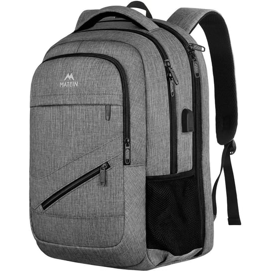 Plecak biznesowy podróżny MATEIN NTE na laptopa 17,3”, kolor szary, 48x33x18 cm MATEIN