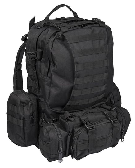 Plecak Black Defense z dodatkowymi kieszeniami Mil-Tec