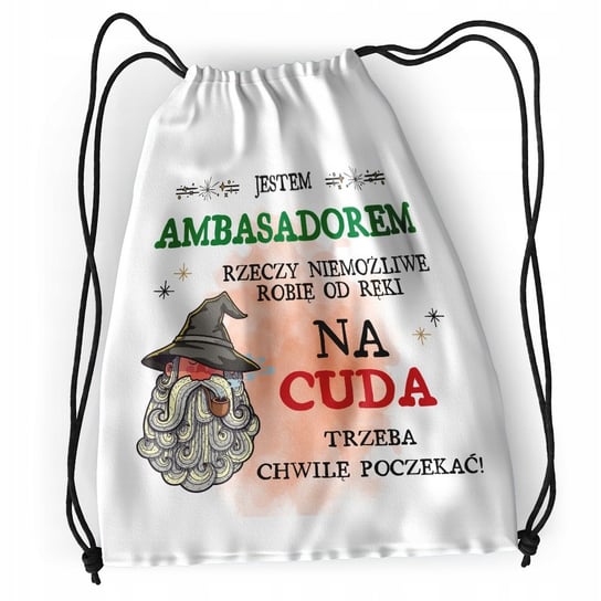 Plecak Dla Ambasadora Sportowy Szkolny Worek Torba z Nadrukiem ze Zdjęciem Inna marka