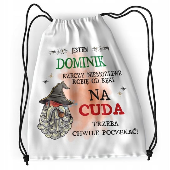 Plecak Dla Dominika Sportowy Szkolny Worek Torba z Nadrukiem ze Zdjęciem Inna marka