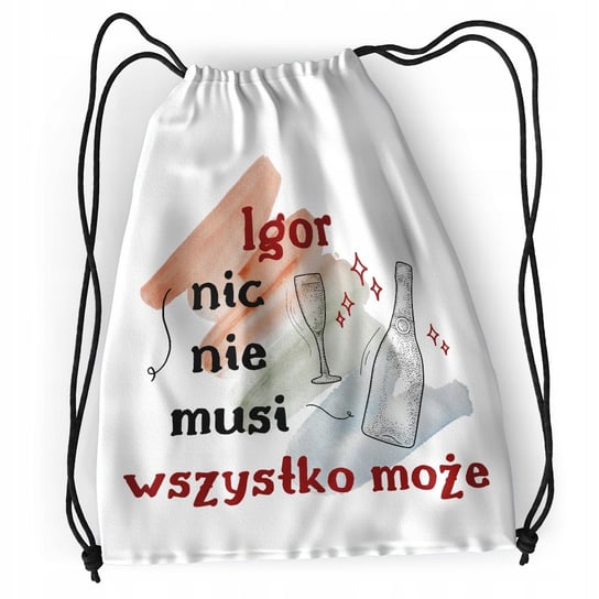 Plecak Dla Igora Sportowy Szkolny Worek Torba z Nadrukiem ze Zdjęciem Inna marka