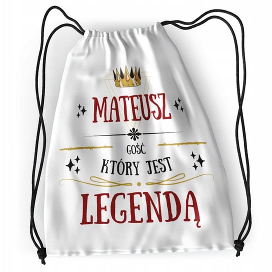 Plecak Dla Mateusza Sportowy Szkolny Worek Torba z Nadrukiem ze Zdjęciem Inna marka
