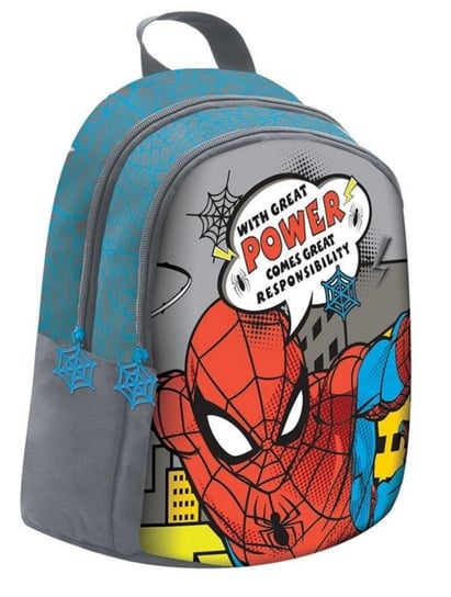 Plecak dla przedszkolaka dla chłopca i dziewczynki Beniamin Spider-Man bajkowy dwukomorowy Beniamin
