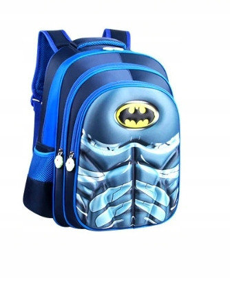 Plecak dla przedszkolaka dla chłopca niebieski Batman trzykomorowy Inna marka
