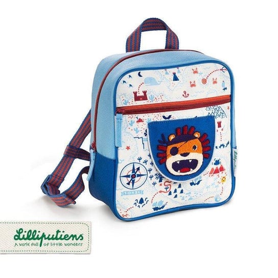 Plecak dla przedszkolaka dla chłopca niebieski Lilliputiens Lew Jack Lilliputiens