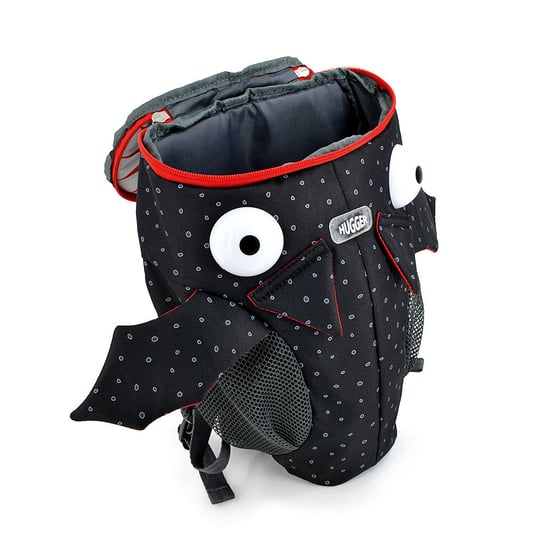 Plecak dla przedszkolaka dla dzieci czarny Hugger Monster jednokomorowy Hugger