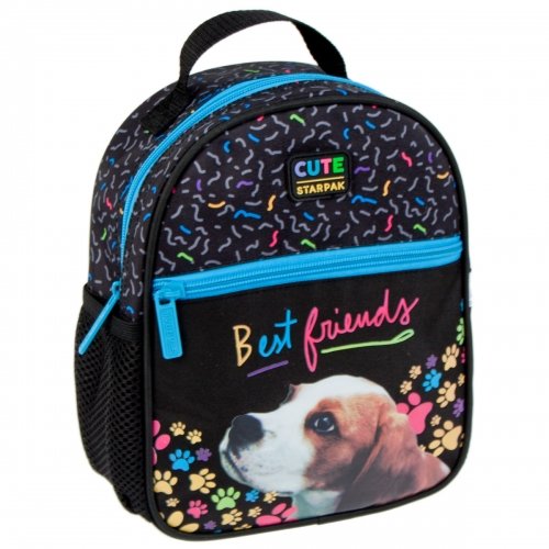 Plecak dla przedszkolaka dla dzieci czarny Starpak Doggy jednokomorowy Starpak