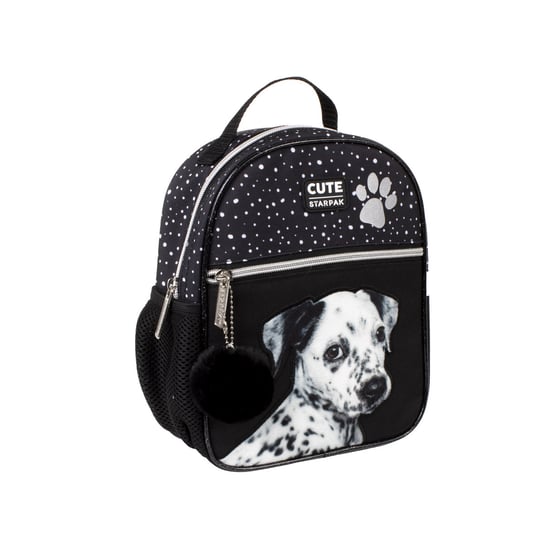 Plecak dla przedszkolaka dla dzieci czarny Starpak Pies jednokomorowy Starpak