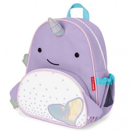 Plecak dla przedszkolaka dla dzieci fioletowy Skip Hop Zoo Narwal jednokomorowy Skip Hop