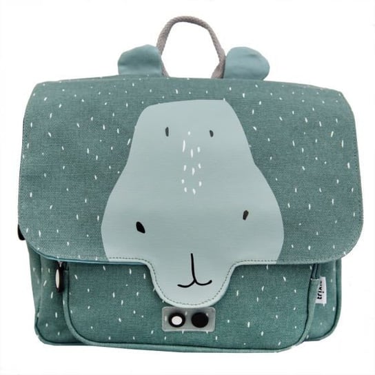 Plecak dla przedszkolaka dla dzieci niebieski Trixie Baby hipopotam jednokomorowy Trixie Baby