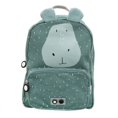 Plecak dla przedszkolaka dla dzieci niebieski Trixie Baby hipopotam jednokomorowy Trixie Baby