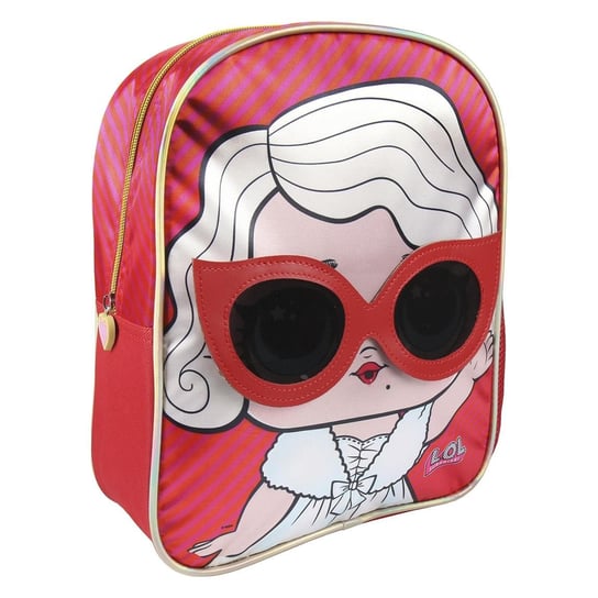 Plecak dla przedszkolaka dla dziewczynki czerwony Cerda L.O.L. Surprise! jednokomorowy Cerda