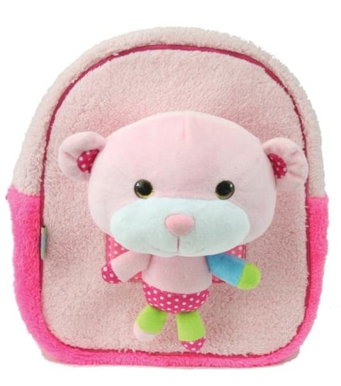Plecak dla przedszkolaka dla dziewczynki różowy Eurocom miś pluszowy jednokomorowy Eurocom