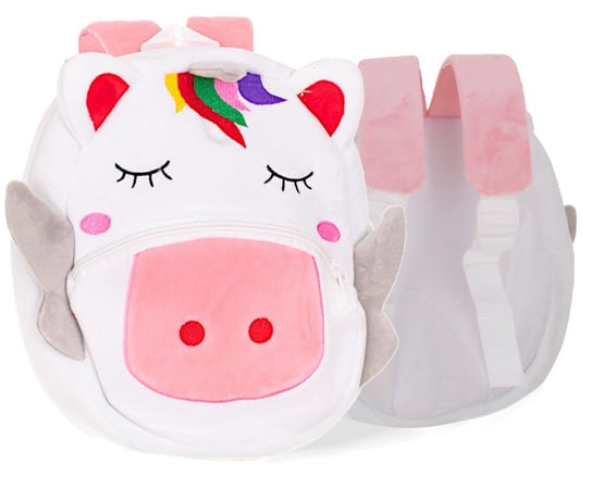 Plecak dla przedszkolaka dla dziewczynki różowy Ikonka jednorożec pluszowy ikonka